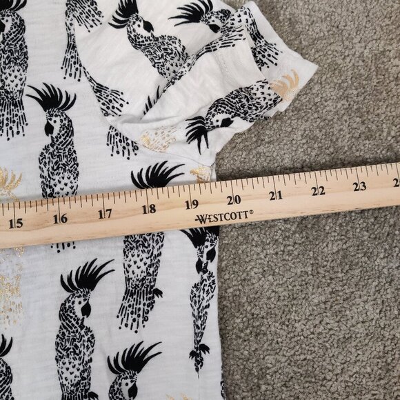 Coral Bay Women's Top Size PL White Black Gold Cotton Summer Resortwear Beach - Picture 5 of 7